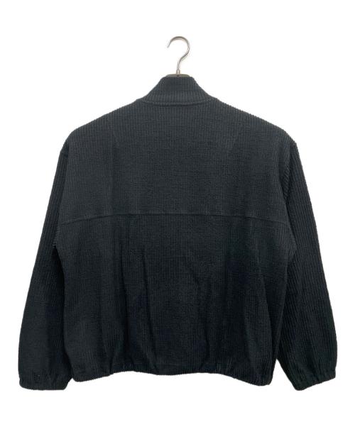 ANCELLM（アンセルム）ANCELLM (アンセルム) CUT STRIPE HALF ZIP PULL OVER SHIRT ブラック サイズ:1の古着・服飾アイテム