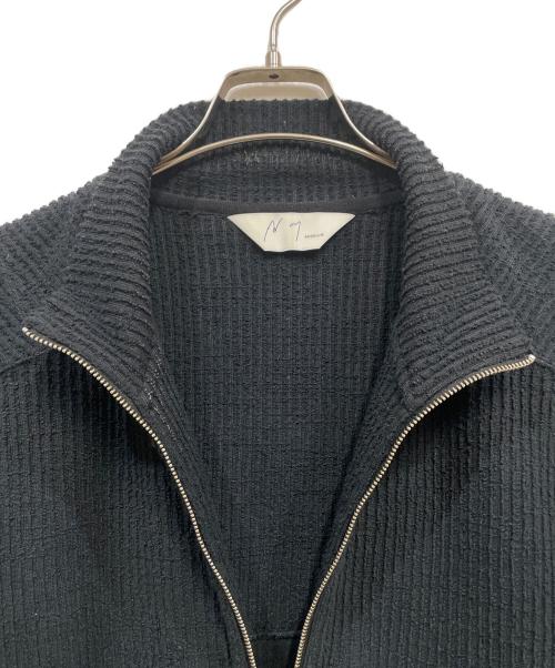 ANCELLM（アンセルム）ANCELLM (アンセルム) CUT STRIPE HALF ZIP PULL OVER SHIRT ブラック サイズ:1の古着・服飾アイテム