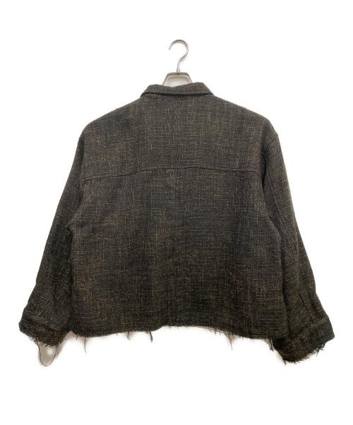 ANCELLM（アンセルム）ANCELLM (アンセルム) TWEED ZIP JACKET グリーン サイズ:1の古着・服飾アイテム