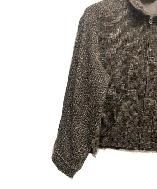 ANCELLM（アンセルム）ANCELLM (アンセルム) TWEED ZIP JACKET グリーン サイズ:1の古着・服飾アイテム