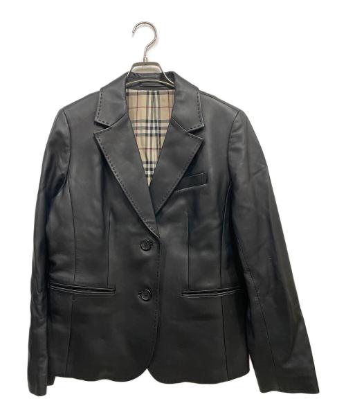 BURBERRY LONDON（バーバリーロンドン）BURBERRY LONDON (バーバリーロンドン) レザージャケット ブラック サイズ:44の古着・服飾アイテム
