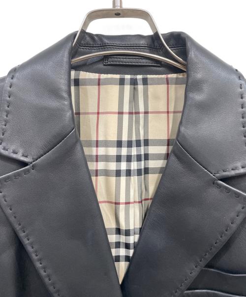 BURBERRY LONDON（バーバリーロンドン）BURBERRY LONDON (バーバリーロンドン) レザージャケット ブラック サイズ:44の古着・服飾アイテム