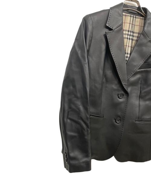 BURBERRY LONDON（バーバリーロンドン）BURBERRY LONDON (バーバリーロンドン) レザージャケット ブラック サイズ:44の古着・服飾アイテム