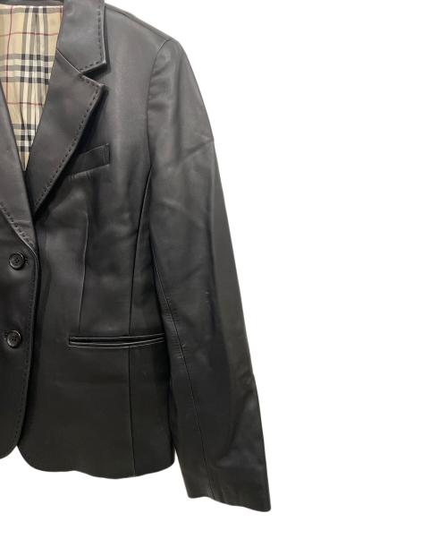 BURBERRY LONDON（バーバリーロンドン）BURBERRY LONDON (バーバリーロンドン) レザージャケット ブラック サイズ:44の古着・服飾アイテム