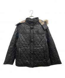 BURBERRY LONDON（バーバリーロンドン）の古着「羊革ダッフルコート」｜ブラック
