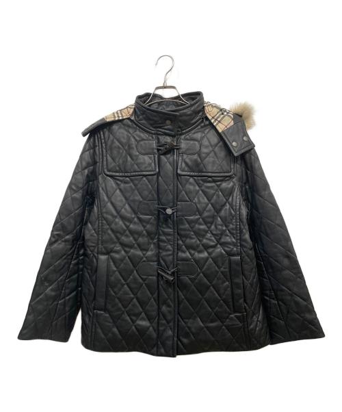 BURBERRY LONDON（バーバリーロンドン）BURBERRY LONDON (バーバリーロンドン) 羊革ダッフルコート ブラック サイズ:46の古着・服飾アイテム