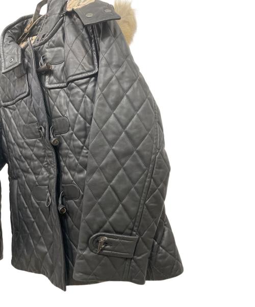 BURBERRY LONDON（バーバリーロンドン）BURBERRY LONDON (バーバリーロンドン) 羊革ダッフルコート ブラック サイズ:46の古着・服飾アイテム