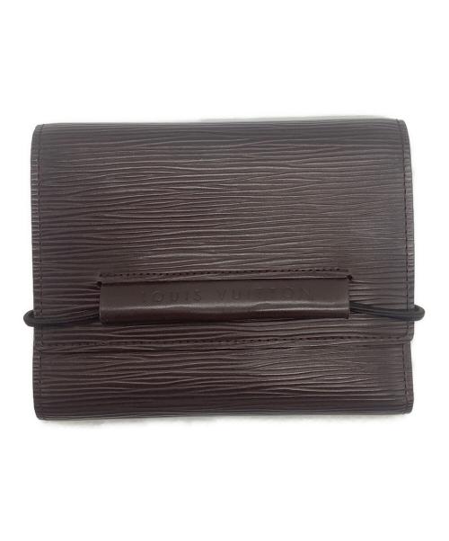 LOUIS VUITTON（ルイ ヴィトン）LOUIS VUITTON (ルイ ヴィトン) ポルトフォイユ エラスティック　3つ折り財布 ノワ-ルの古着・服飾アイテム