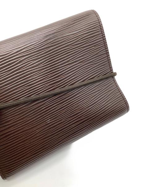 LOUIS VUITTON（ルイ ヴィトン）LOUIS VUITTON (ルイ ヴィトン) ポルトフォイユ エラスティック　3つ折り財布 ノワ-ルの古着・服飾アイテム