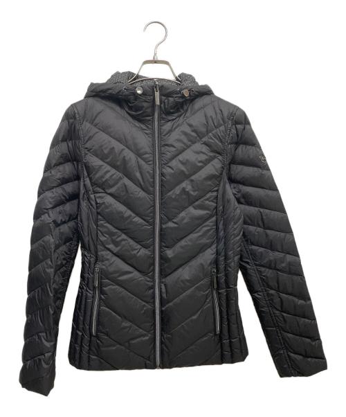 MICHAEL KORS（マイケルコース）MICHAEL KORS (マイケルコース) リバーシブル ダウンジャケット（Reversible Printed Nylon Packable Puffer Jacket） ブラック サイズ:XSの古着・服飾アイテム