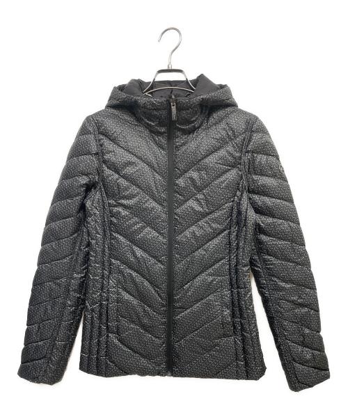 MICHAEL KORS（マイケルコース）MICHAEL KORS (マイケルコース) リバーシブル ダウンジャケット（Reversible Printed Nylon Packable Puffer Jacket） ブラック サイズ:XSの古着・服飾アイテム