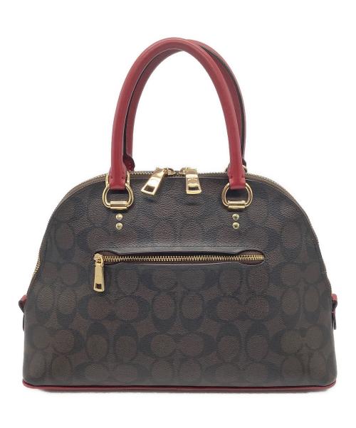 COACH（コーチ）COACH (コーチ) シグネチャー ケイティサッチェル 2WAYショルダーバッグ ブラウンの古着・服飾アイテム