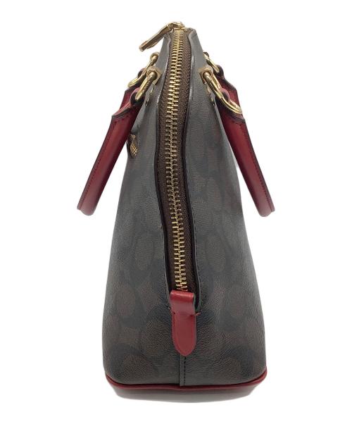 COACH（コーチ）COACH (コーチ) シグネチャー ケイティサッチェル 2WAYショルダーバッグ ブラウンの古着・服飾アイテム