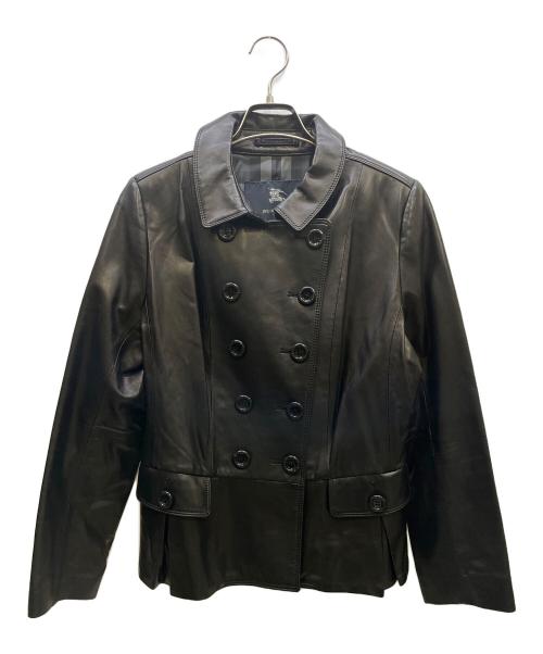 BURBERRY LONDON（バーバリーロンドン）BURBERRY LONDON (バーバリーロンドン) レザージャケット ブラック サイズ:44の古着・服飾アイテム