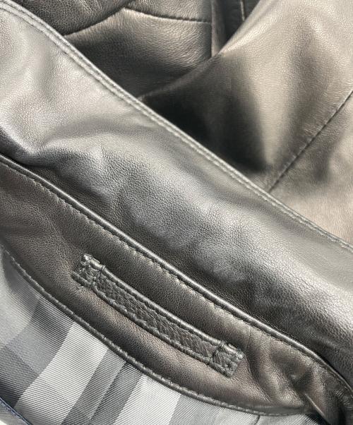 BURBERRY LONDON（バーバリーロンドン）BURBERRY LONDON (バーバリーロンドン) レザージャケット ブラック サイズ:44の古着・服飾アイテム