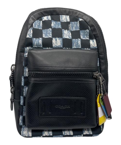 COACH（コーチ）COACH (コーチ) TERRAIN PACK WITH GRAPHIC CHECKER PRINT ネイビーの古着・服飾アイテム