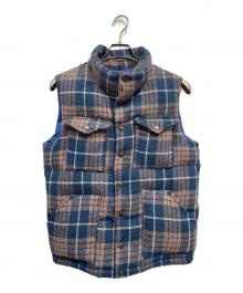 THE NORTH FACE×Harris Tweed（ザ ノース フェイス×ハリスツイード）の古着「ウールダウンベスト」｜ベージュ×ブルー