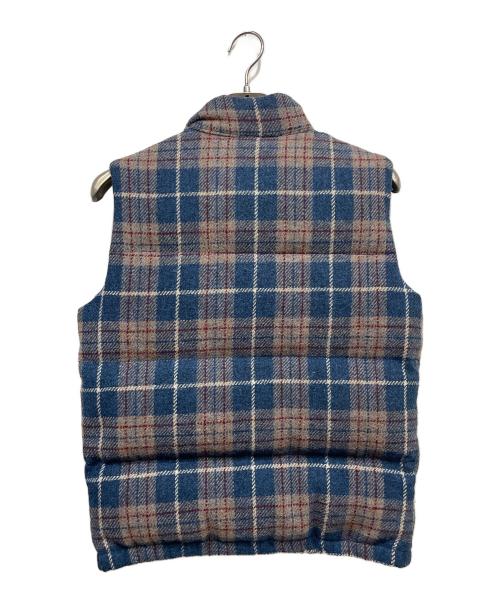 THE NORTH FACE（ザ ノース フェイス）THE NORTH FACE (ザ ノース フェイス) Harris Tweed (ハリスツイード) ウールダウンベスト ベージュ×ブルー サイズ:Sの古着・服飾アイテム