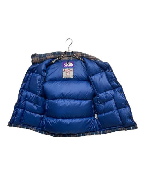 THE NORTH FACE（ザ ノース フェイス）THE NORTH FACE (ザ ノース フェイス) Harris Tweed (ハリスツイード) ウールダウンベスト ベージュ×ブルー サイズ:Sの古着・服飾アイテム