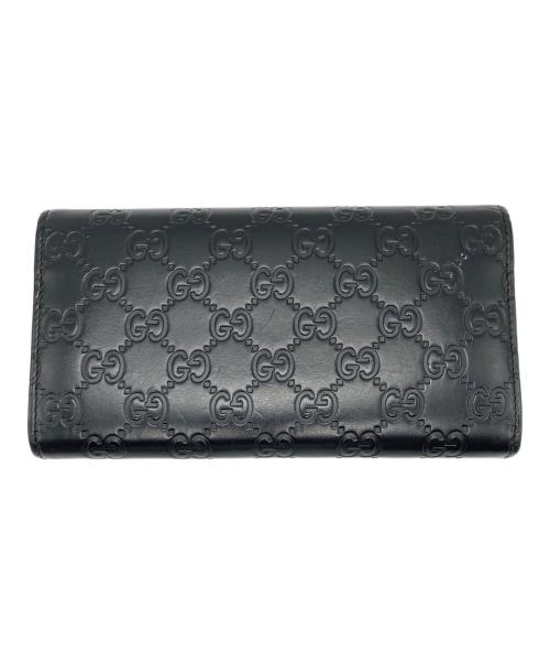 GUCCI（グッチ）GUCCI (グッチ) インターロッキングG／長財布 ブラックの古着・服飾アイテム