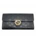 GUCCI（グッチ）の古着「インターロッキングG／長財布」｜ブラック