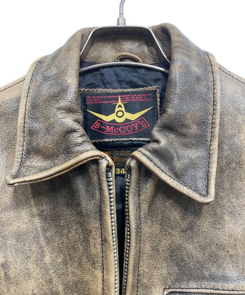 B-McCOY'S（ビーマッコイズ）B-McCOY'S (ビーマッコイズ) ライダースジャケット ブラウン サイズ:34の古着・服飾アイテム