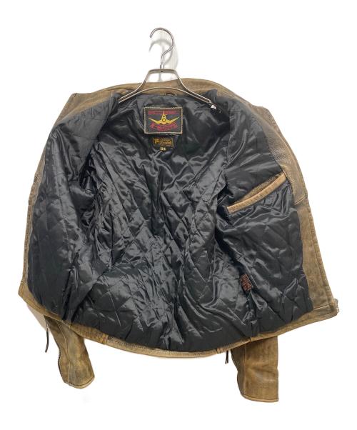 B-McCOY'S（ビーマッコイズ）B-McCOY'S (ビーマッコイズ) ライダースジャケット ブラウン サイズ:34の古着・服飾アイテム