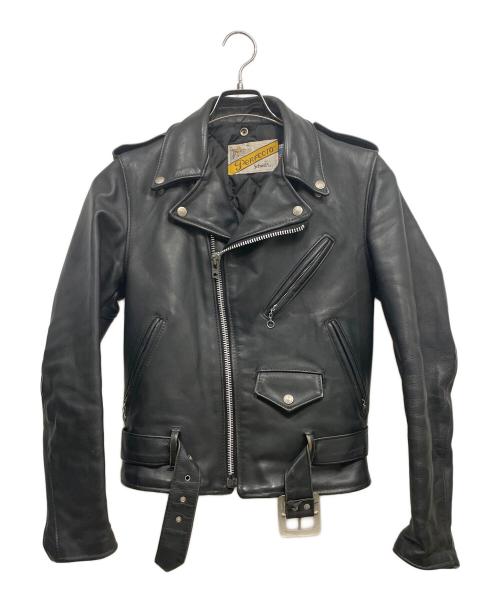Schott（ショット）Schott (ショット) ダブルライダースジャケット ブラック サイズ:34の古着・服飾アイテム