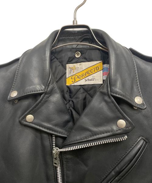 Schott（ショット）Schott (ショット) ダブルライダースジャケット ブラック サイズ:34の古着・服飾アイテム