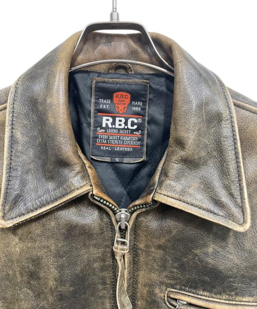 RBC（アールビーシー）RBC (アールビーシー) ライダースジャケット ブラウン サイズ:Sの古着・服飾アイテム