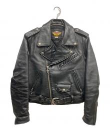 HARLEY-DAVIDSON（ハーレーダビッドソン）の古着「レザーライダースジャケット」｜ブラック