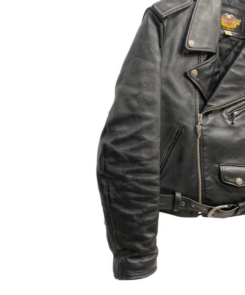 HARLEY-DAVIDSON（ハーレーダビッドソン）HARLEY-DAVIDSON (ハーレーダビッドソン) レザーライダースジャケット ブラック サイズ:Mの古着・服飾アイテム