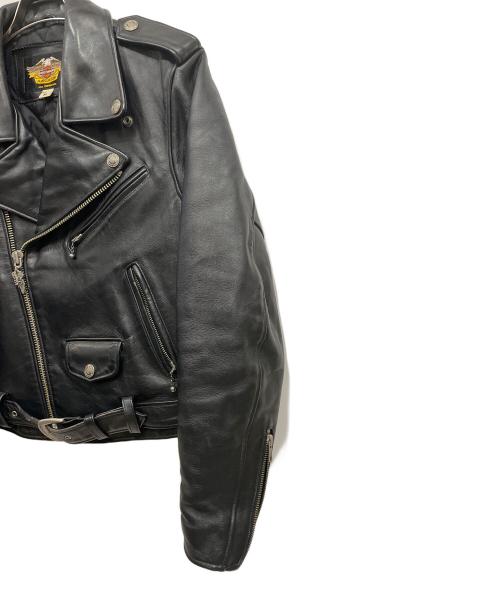 HARLEY-DAVIDSON（ハーレーダビッドソン）HARLEY-DAVIDSON (ハーレーダビッドソン) レザーライダースジャケット ブラック サイズ:Mの古着・服飾アイテム