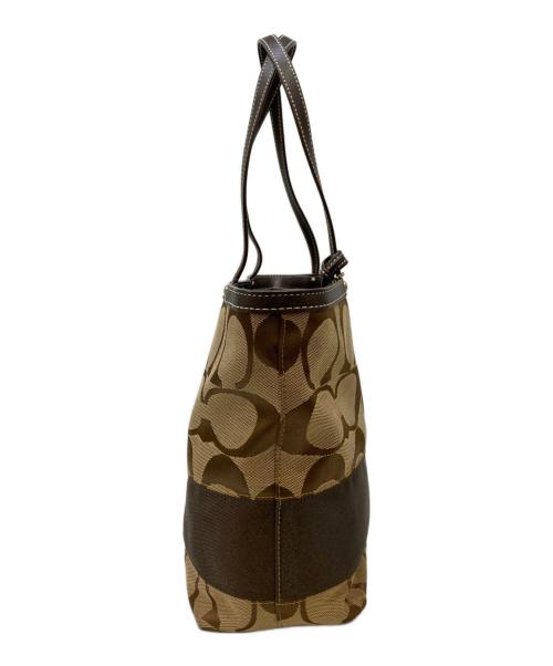 COACH（コーチ）COACH (コーチ) シグネチャートートバッグ ブラウンの古着・服飾アイテム
