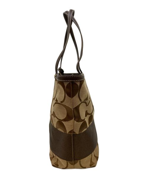 COACH（コーチ）COACH (コーチ) シグネチャートートバッグ ブラウンの古着・服飾アイテム