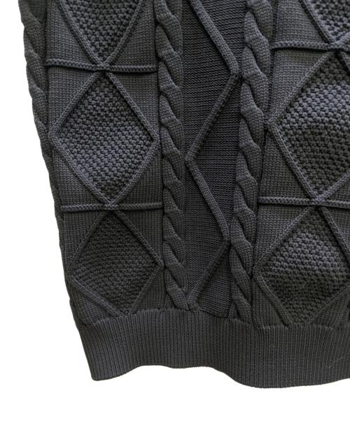 FRED PERRY（フレッドペリー）FRED PERRY (フレッドペリー) ケーブルニットベスト ブラック サイズ:Mの古着・服飾アイテム