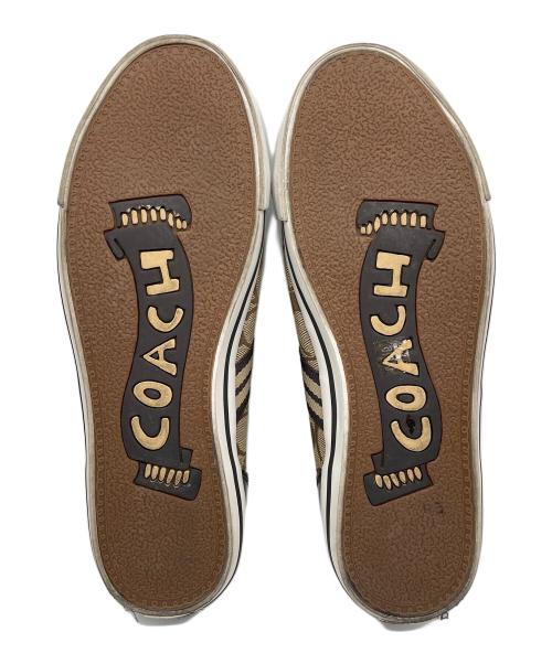 COACH（コーチ）COACH (コーチ) シグネチャー ローカットスニーカー ベージュ サイズ:40の古着・服飾アイテム