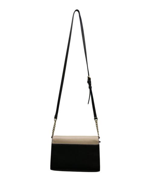 Kate Spade（ケイトスペード）Kate Spade (ケイトスペード) チェーンショルダーバッグ ブラック×ベージュの古着・服飾アイテム