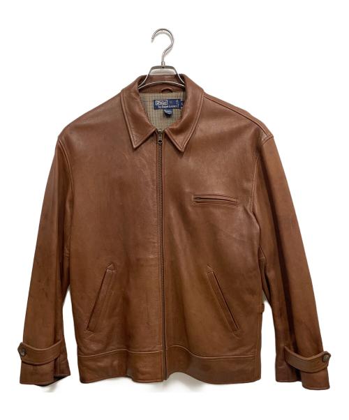 POLO RALPH LAUREN（ポロ・ラルフローレン）POLO RALPH LAUREN (ポロ・ラルフローレン) レザージャケット ブラウン サイズ:Lの古着・服飾アイテム