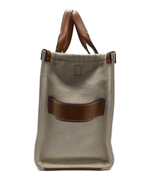 MARC JACOBS（マークジェイコブス）MARC JACOBS (マークジェイコブス) ザウェイビー キャンバス トートバッグ ミディアム ホワイト×ブラウンの古着・服飾アイテム