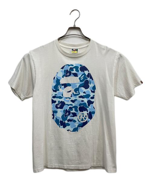 A BATHING APE（アベイシングエイプ）A BATHING APE (アベイシングエイプ) エイプヘッド 半袖カットソー ホワイト サイズ:Mの古着・服飾アイテム