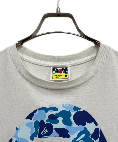 A BATHING APE（アベイシングエイプ）A BATHING APE (アベイシングエイプ) エイプヘッド 半袖カットソー ホワイト サイズ:Mの古着・服飾アイテム