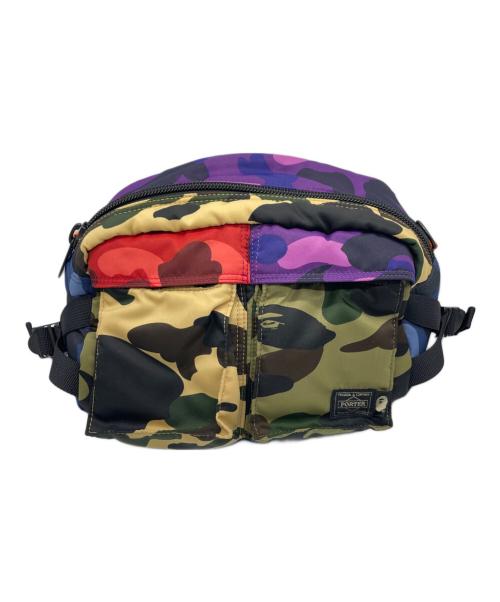 PORTER（ポーター）PORTER (ポーター) A BATHING APE (アベイシングエイプ) ウエストバッグ マルチカラーの古着・服飾アイテム
