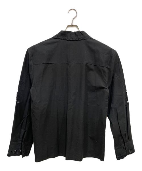 anuke（アンヌーク）ANUKE (アンヌーク) Cutwork Opencollar Shirts ブラック サイズ:Freeの古着・服飾アイテム