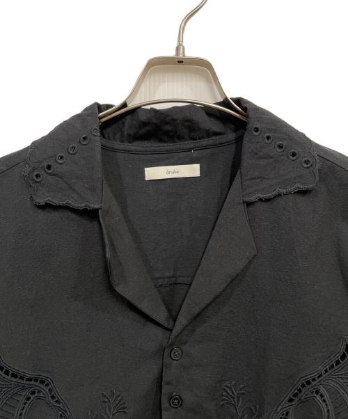 anuke（アンヌーク）ANUKE (アンヌーク) Cutwork Opencollar Shirts ブラック サイズ:Freeの古着・服飾アイテム