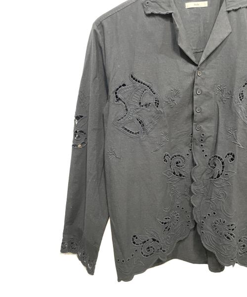 anuke（アンヌーク）ANUKE (アンヌーク) Cutwork Opencollar Shirts ブラック サイズ:Freeの古着・服飾アイテム