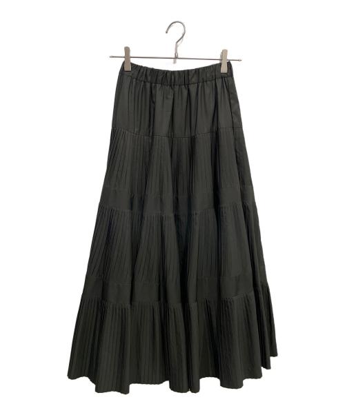 BEARDSLEY（ビアズリー）BEARDSLEY (ビアズリー) プリーツティアードスカート ブラック サイズ:FREEの古着・服飾アイテム