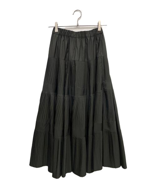 BEARDSLEY（ビアズリー）BEARDSLEY (ビアズリー) プリーツティアードスカート ブラック サイズ:FREEの古着・服飾アイテム