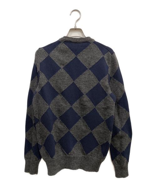 STELLA McCARTNEY（ステラマッカートニー）STELLA McCARTNEY (ステラマッカートニー) ダイヤ柄厚手ニット グレー×ネイビー サイズ:XSの古着・服飾アイテム