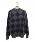 STELLA McCARTNEY（ステラマッカートニー）の古着「ダイヤ柄厚手ニット」｜グレー×ネイビー